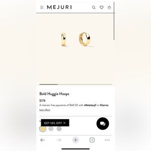 Mejuri 14K Gold Bold Huggie Hoops